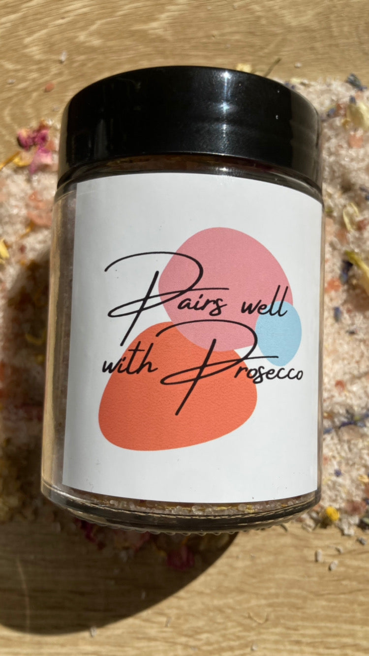 Pairs well with Prosecco Bath Salts - The Sassy & Salty Collection