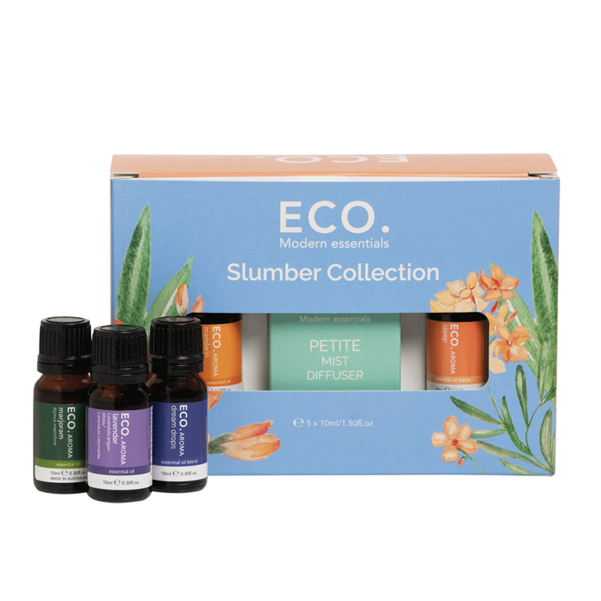 ECO. Modern Essentials Essential Oil with Petite Mist Diffuser Slumber Collection 10ml x 5 Pack
