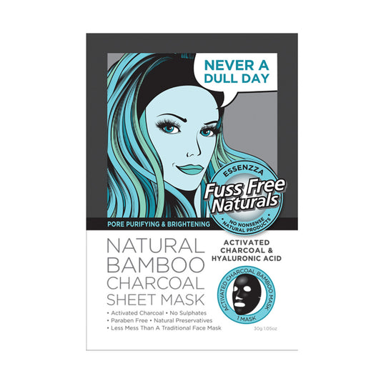 Sheet Face Mask - Activated Charcoal and Hyaluronic Acid by Essenzza Fuss Free Naturals